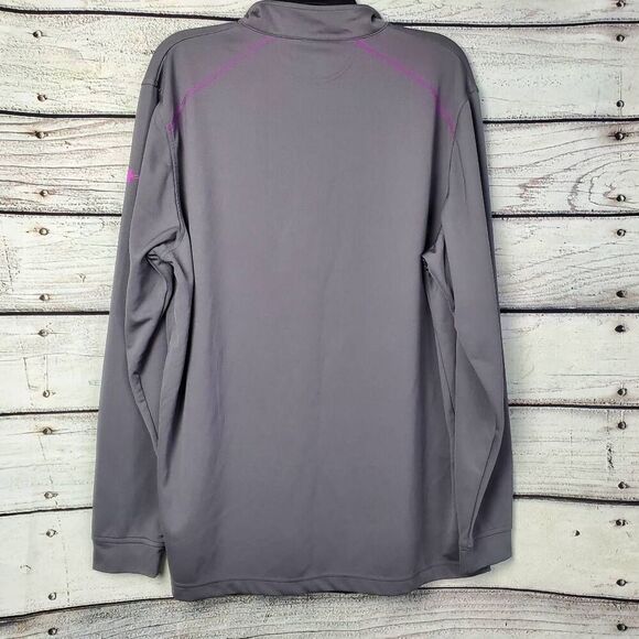 Under Armour AllSeasonGear 1/4 Zip Pullover Women’s Size Large Gray Purple Loose - Picture 4 of 8